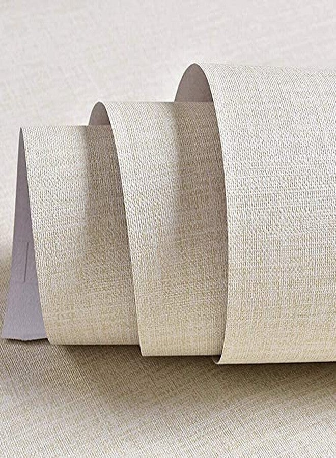 SD ENTERPRISES Cream Fabric Textured Self Adhesive Waterproof Wallpaper Furniture Film Contact Paper for Table top,Furniture, Almirah Doors and Other DIY, Renovation Project (45x600) - Image 1